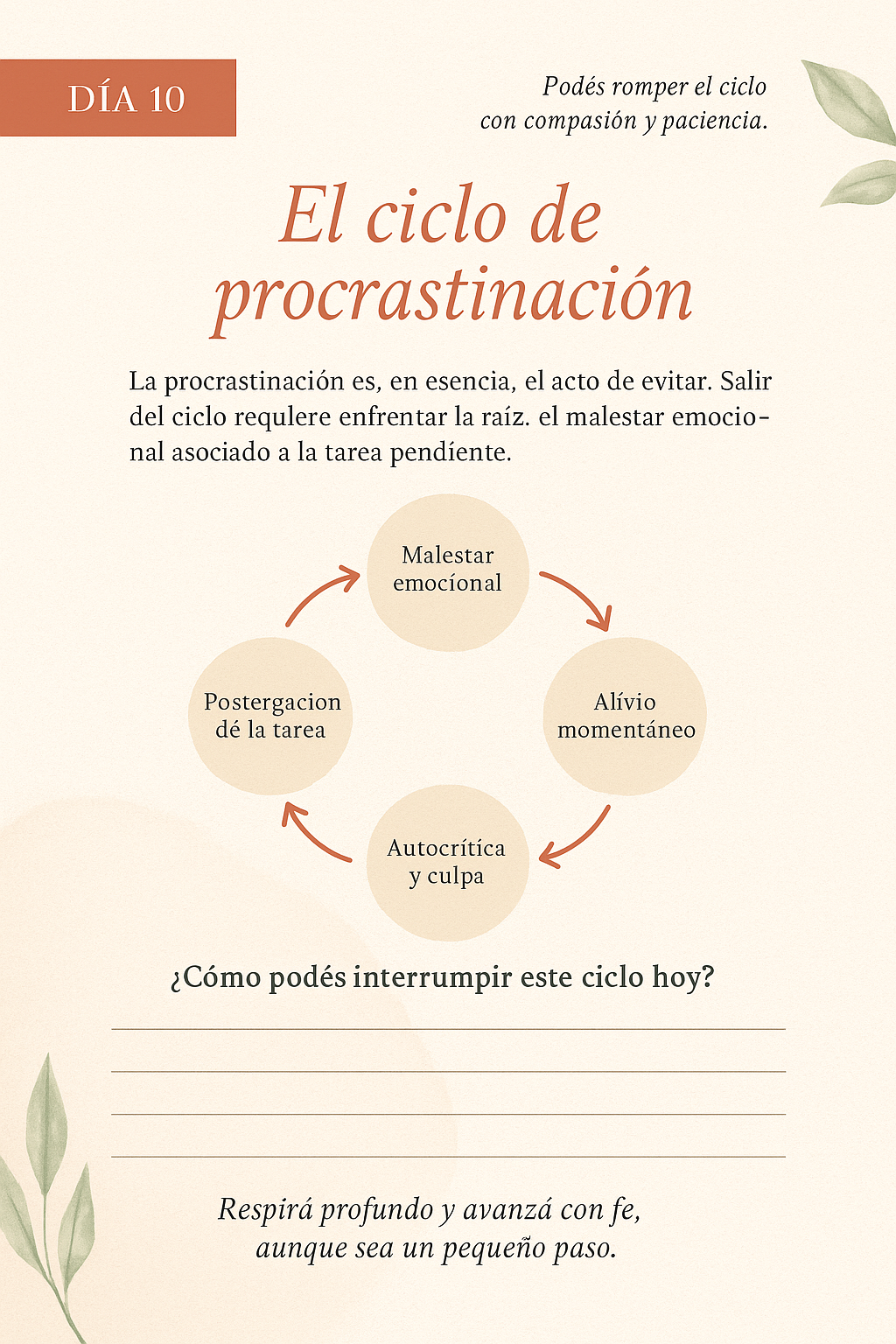 21 Días Adiós Procrastinación - Workbook Digital Productividad